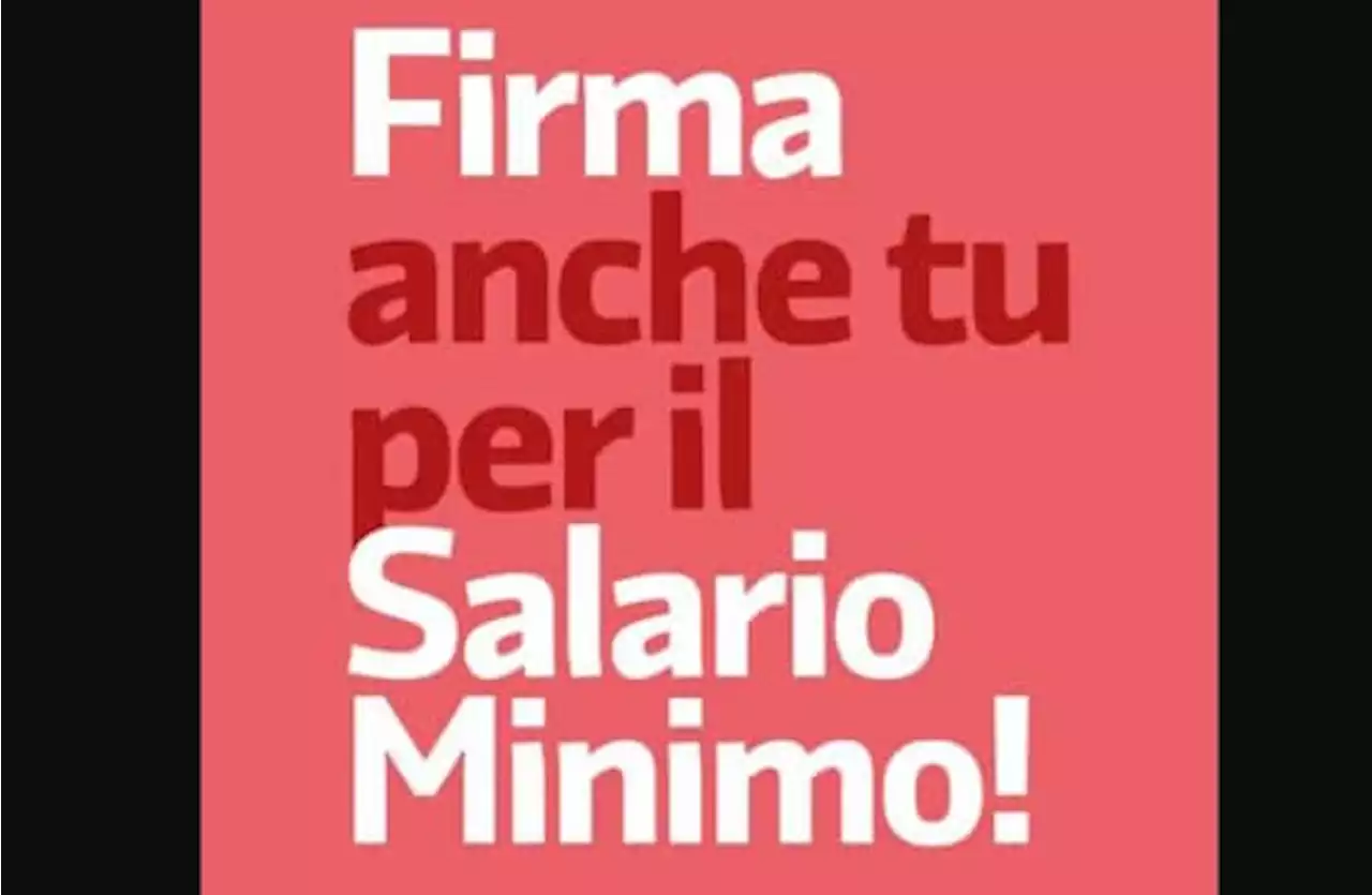 Salario minimo, 200 mila firme in due giorni