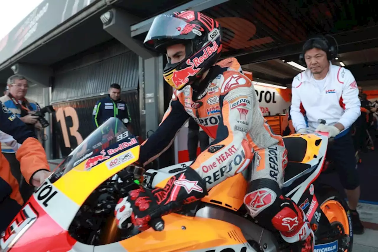 Jerez-Test, 13 Uhr: Bestzeit Marc Márquez, dann Regen