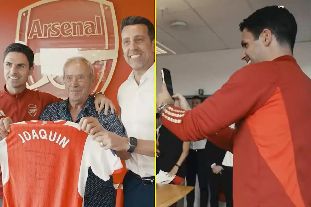 Arteta delights Raya's girlfriend and almost brings grandad to tears with classy gestures