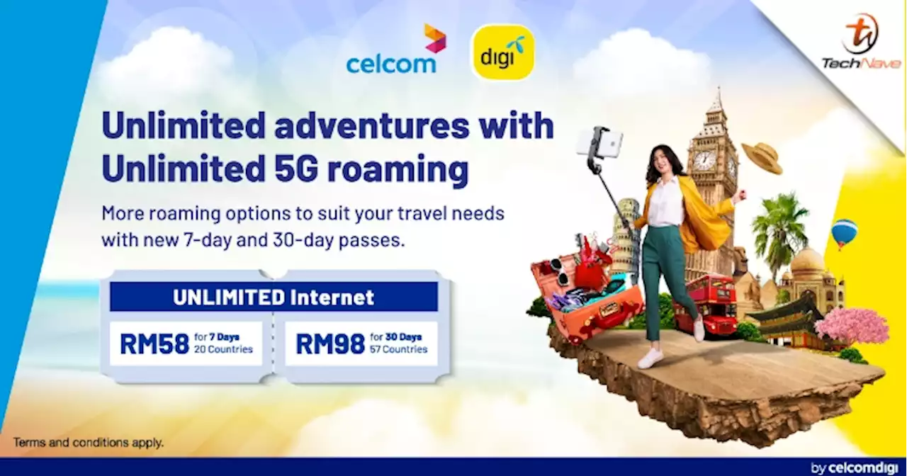 CelcomDigi now offers unlimited 5G Internet Roaming passes to all customers from RM58