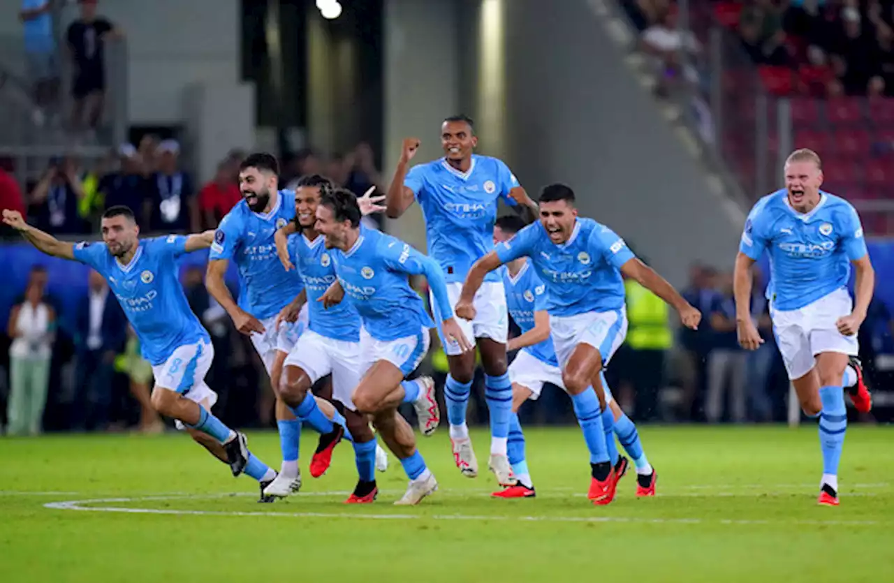 Manchester City win Super Cup after beating Sevilla on penalties