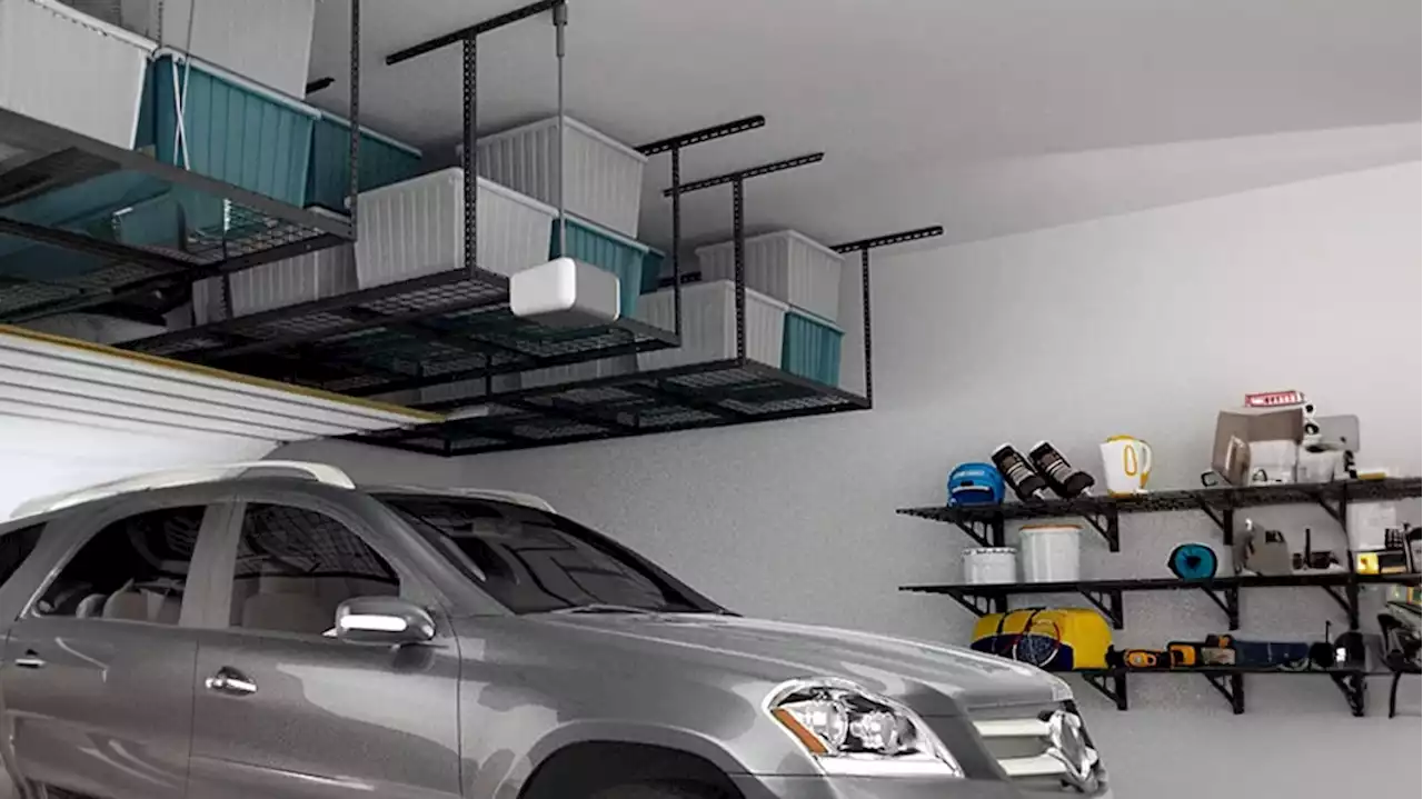 Organize your garage with this overhead storage rack, 39% off today at Amazon