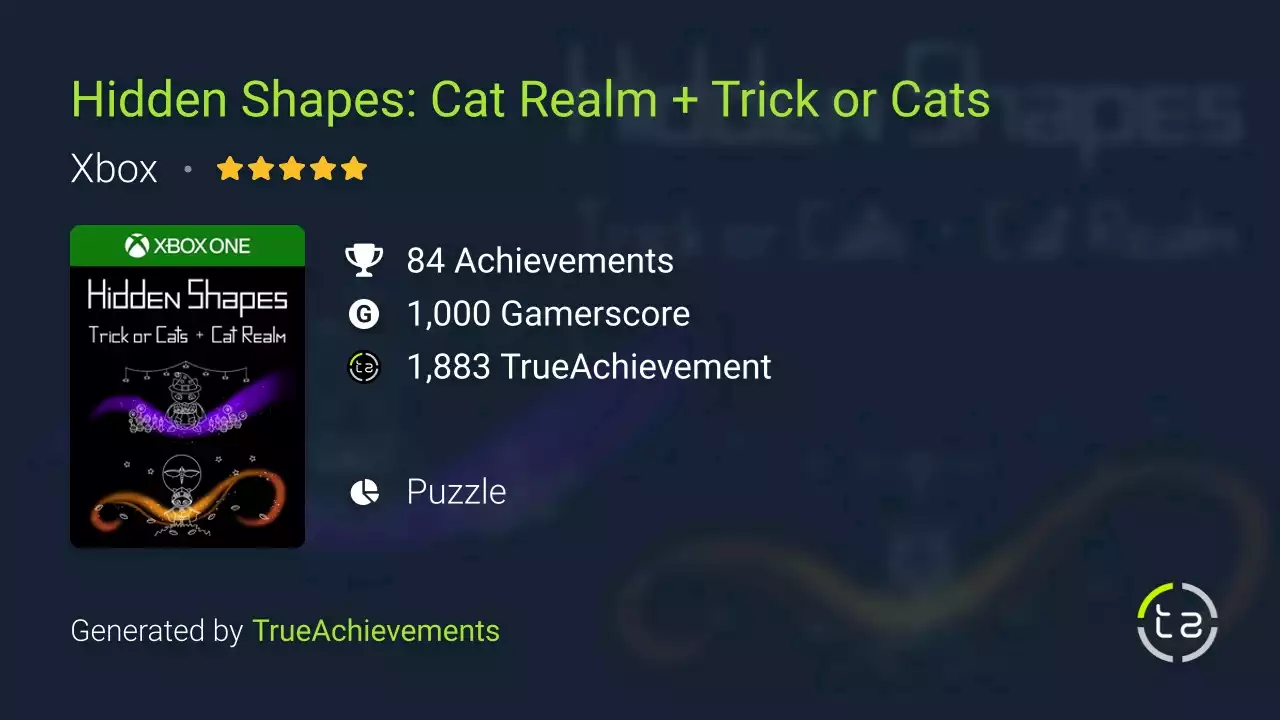 Hidden Shapes: Cat Realm + Trick or Cats Achievements