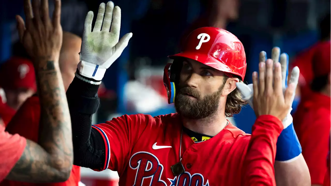 Harper hits two solo home runs as Philadelphia Phillies beat Toronto Blue Jays