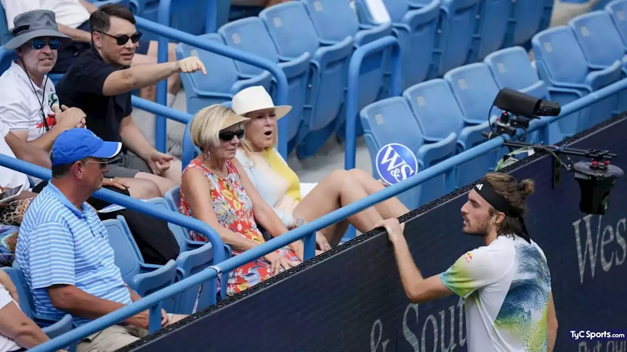 Una espectadora molestó a Tsitsipas haciendo ¡ruidos de abeja! en el Masters 1000 de Cincinnati