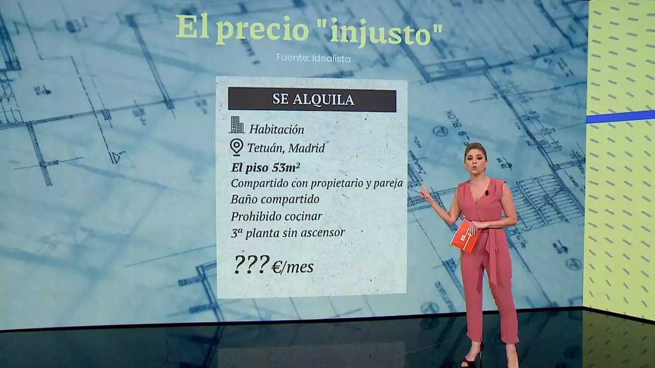 ¡Ojo a esta oferta! 1.800 euros al mes por una habitación en un piso compartido de 53m²... en el que no está permitido cocinar