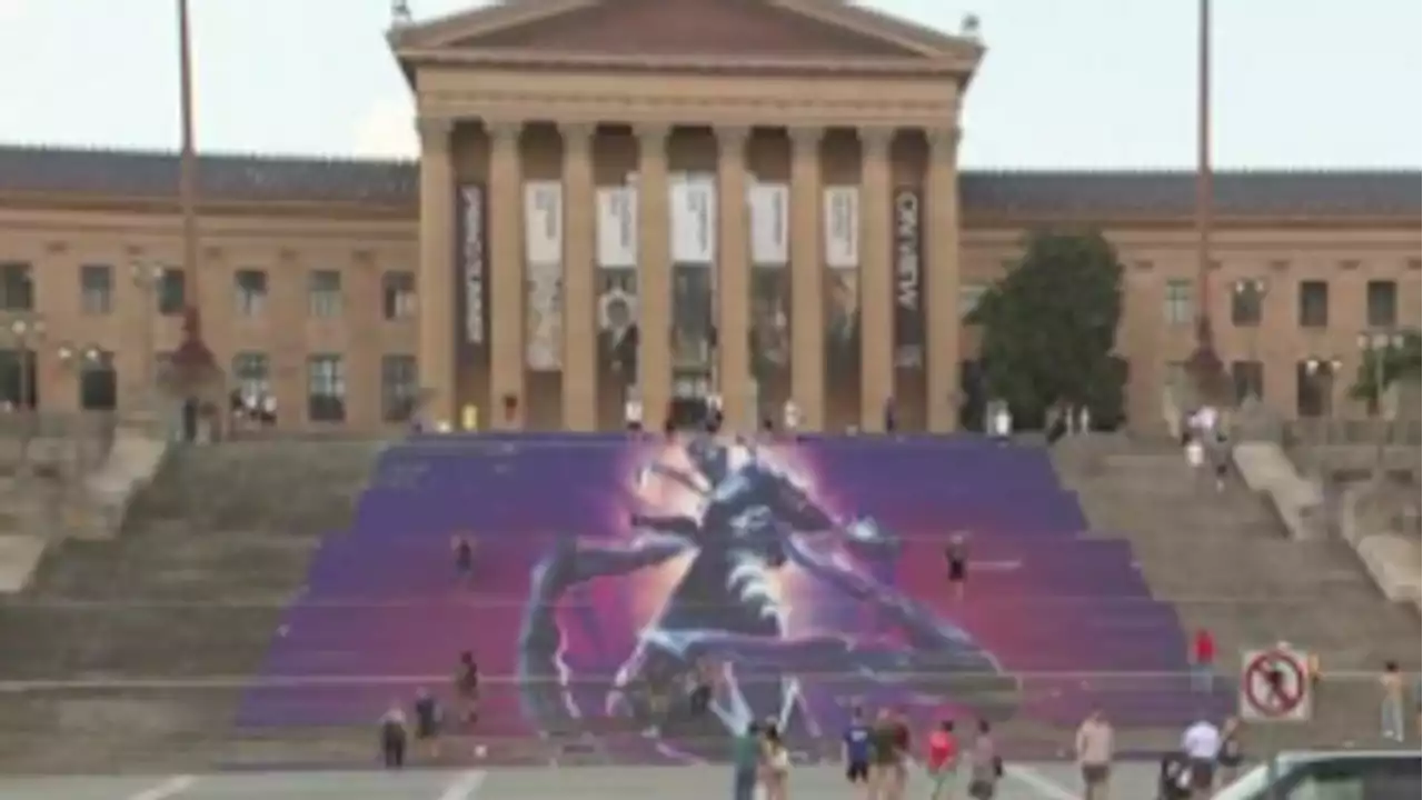 'Blue Beetle' ad on Philadelphia Museum of Art steps receives bad reviews from locals, visitors