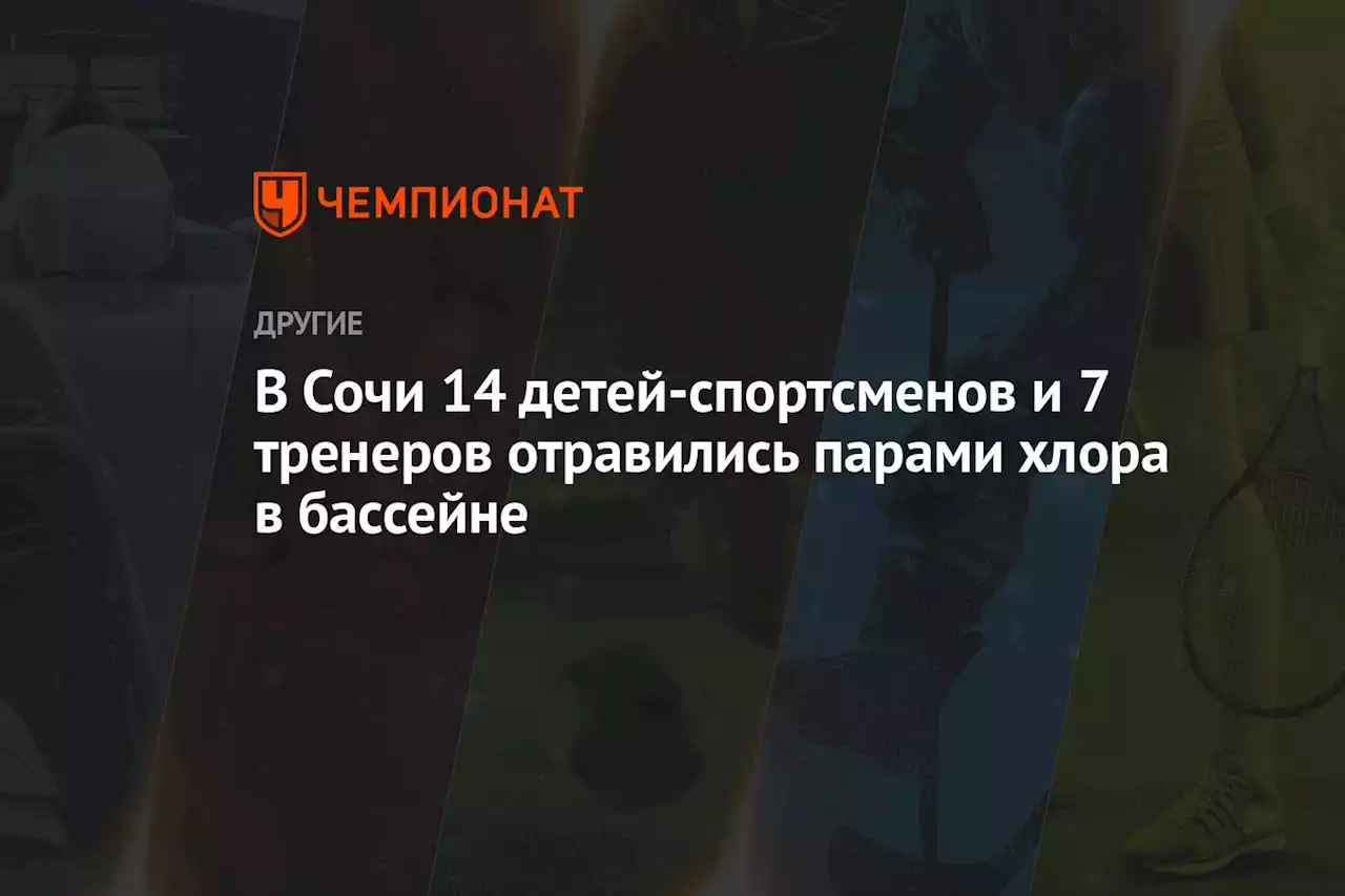 В Сочи 14 детей-спортсменов и 7 тренеров отравились парами хлора в бассейне