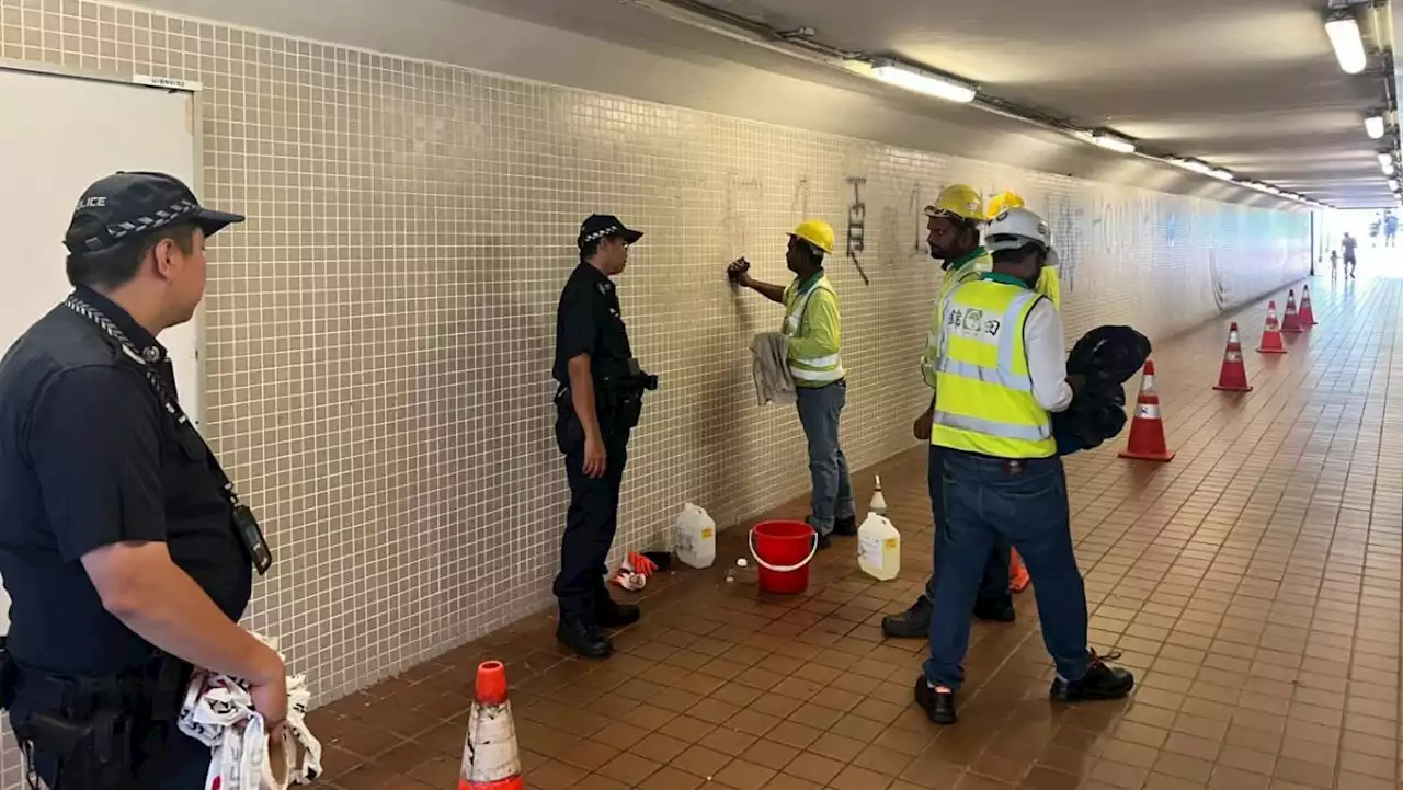 Man arrested after underpass and building in Buona Vista vandalised