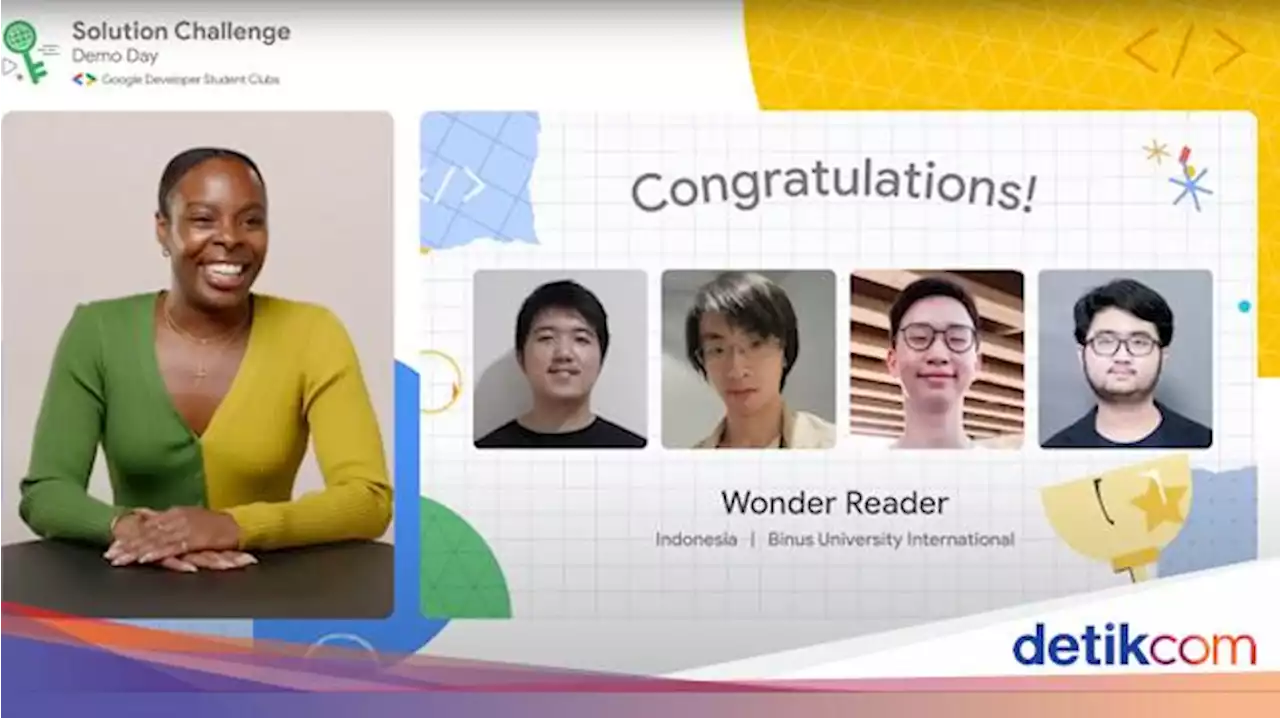 Jadi Satu-satunya Perwakilan RI, Mahasiswa BINUS Menang Google Solution Challenge 2023