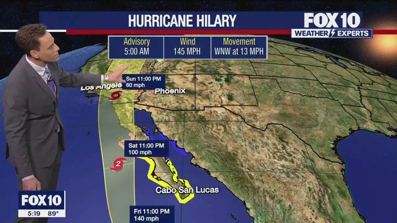 Arizona weather forecast: How will Hurricane Hilary impact the state?