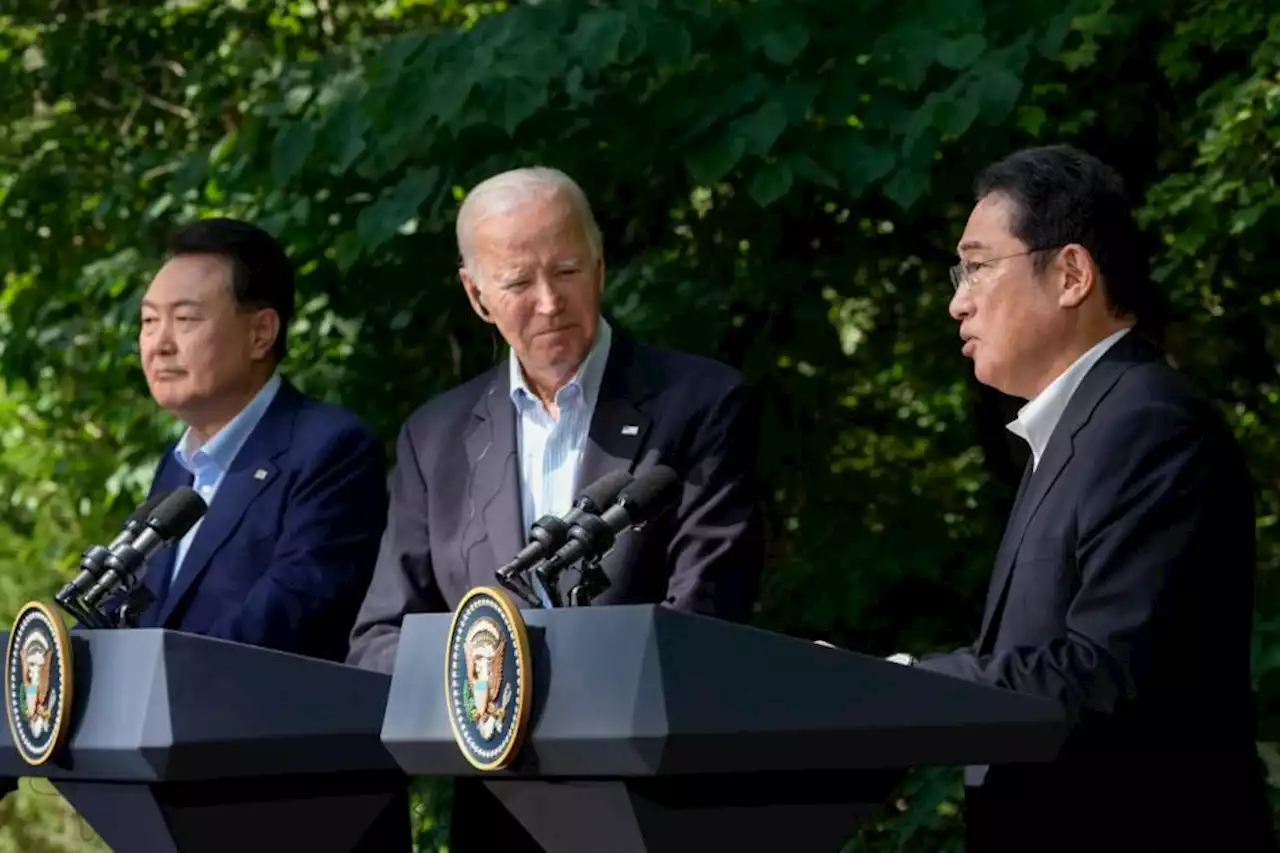 US, Japan and South Korea agree to expand security ties at historic summit