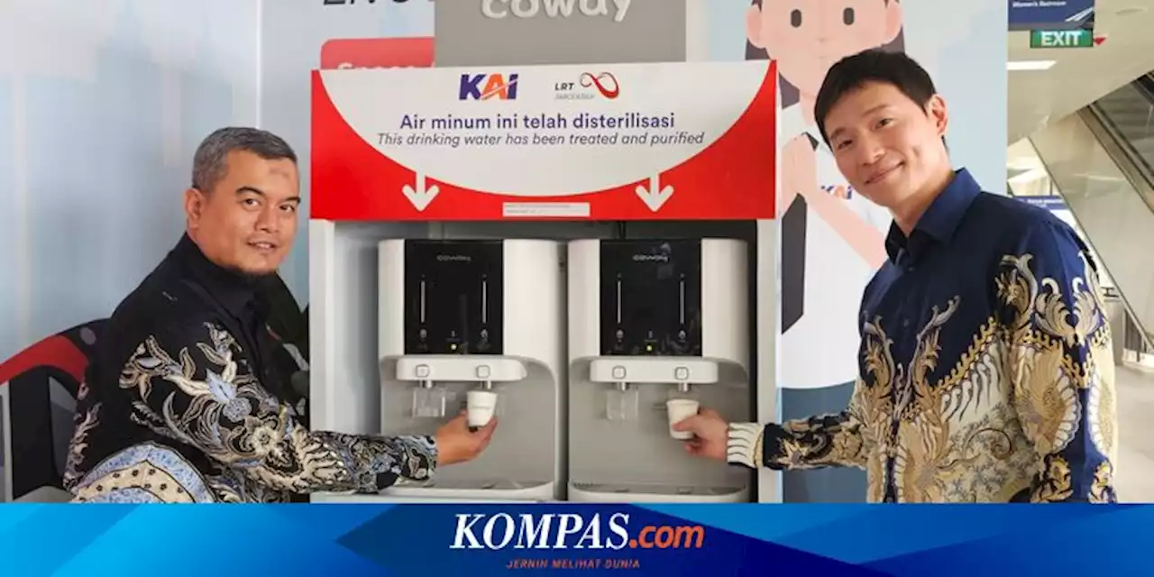 Coway Hadirkan 'Water Purifier' di Stasiun LRT, Penumpang Bisa Isi Air Minum