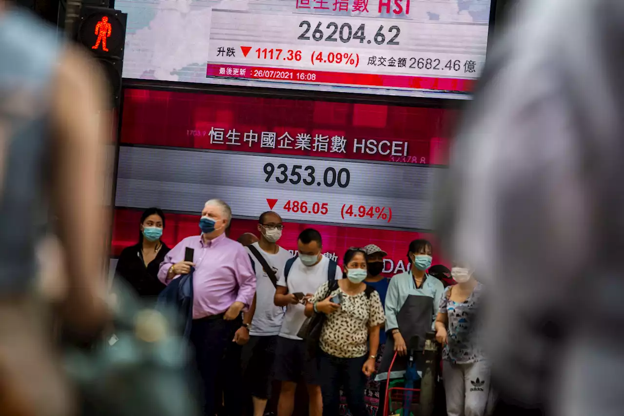 Hong Kong's benchmark Hang Seng index closes in bear market territory