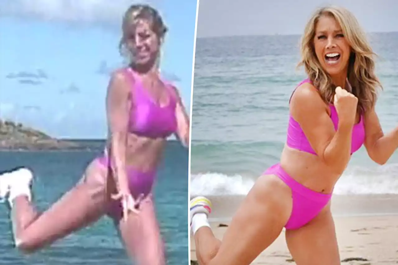 Denise Austin, 66, flaunts fit form in ‘exact same’ Barbie-pink bikini she wore in the ‘90s