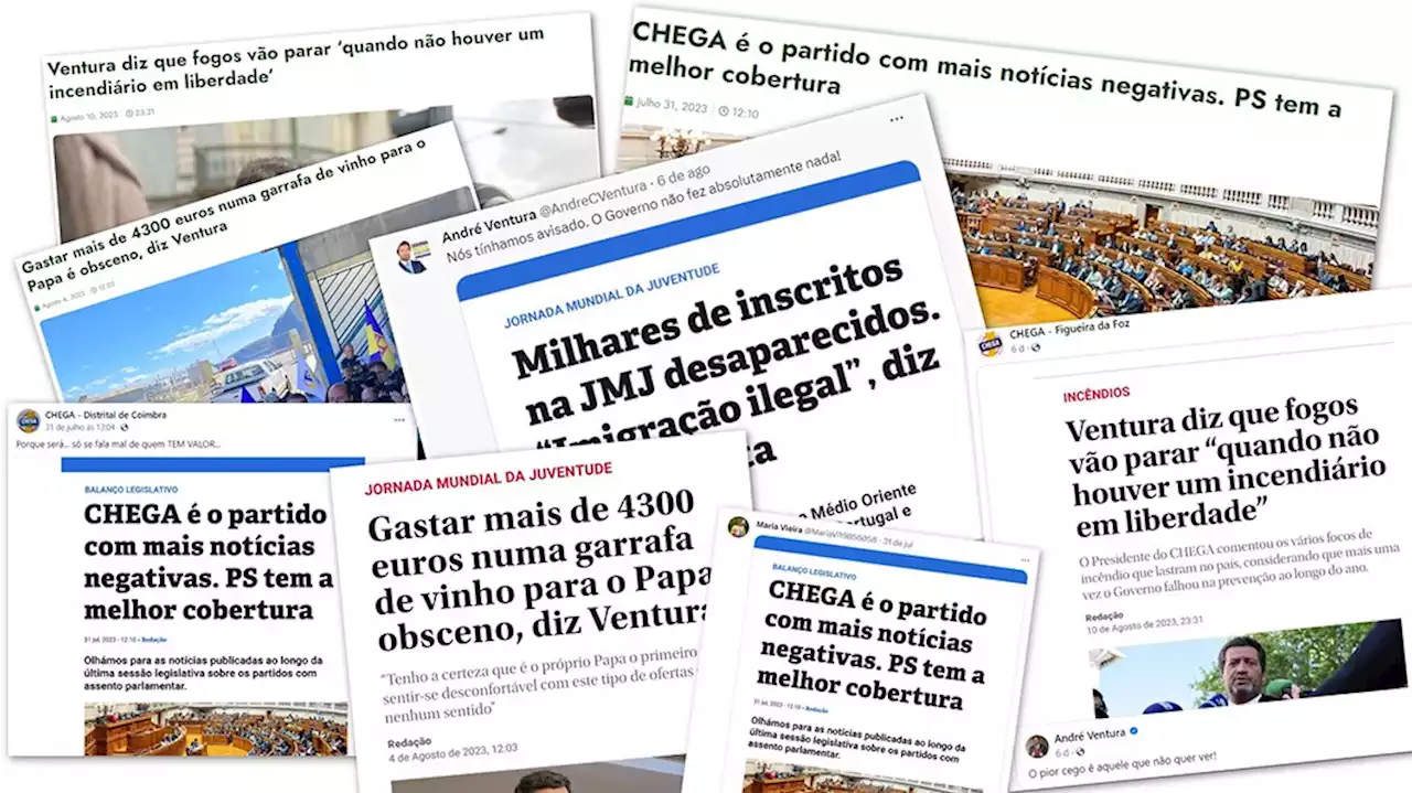 Contas do Chega clonam jornais para partilhar informação falsa nas redes sociais