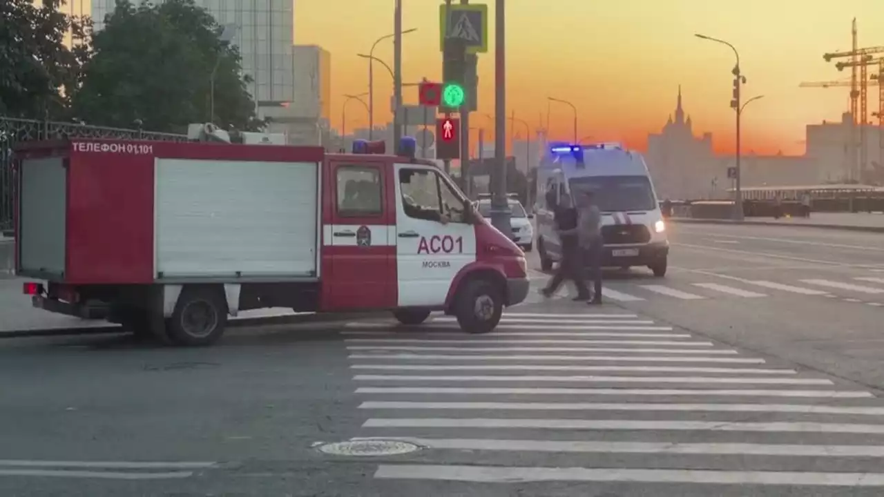 Gebäude durch Drohnenabschuss in Moskau beschädigt