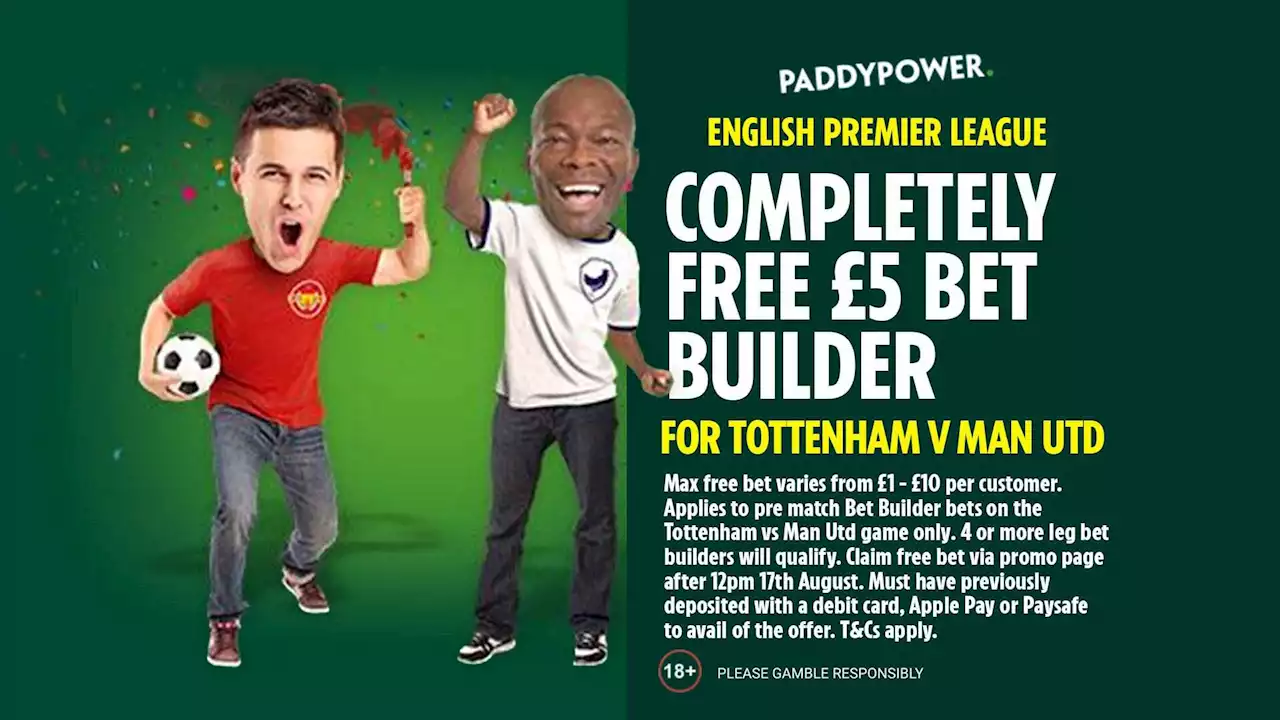 Completely Free £2 Bet Builder On Spurs v Man Utd