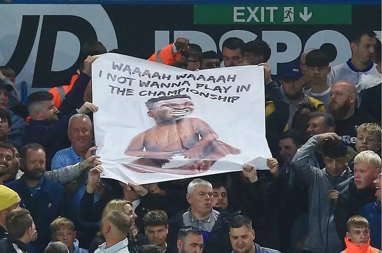 Leeds fans mock Wilfried Gnonto transfer request with crying baby banner