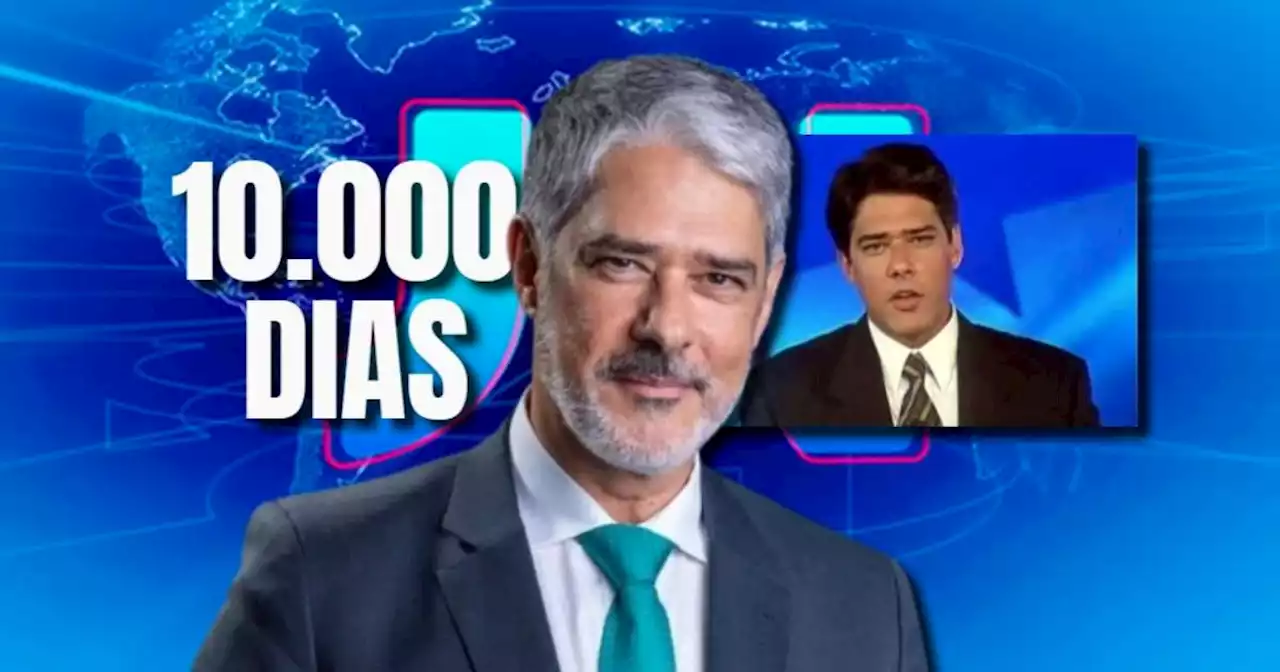 Bonner completa 10.000 dias como apresentador titular do ‘Jornal Nacional’