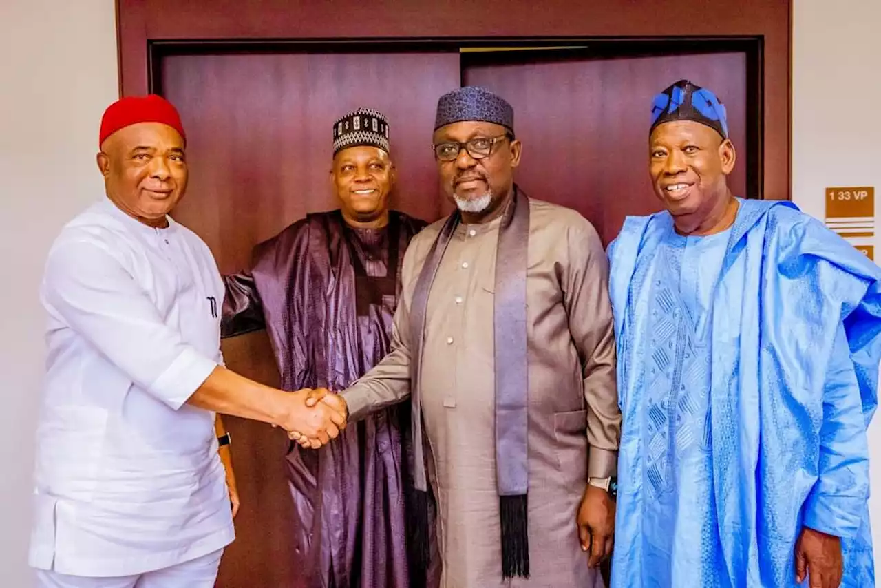 PHOTOS: Shettima, Ganduje move to reunite Uzodinma, Okorocha ahead of Imo guber