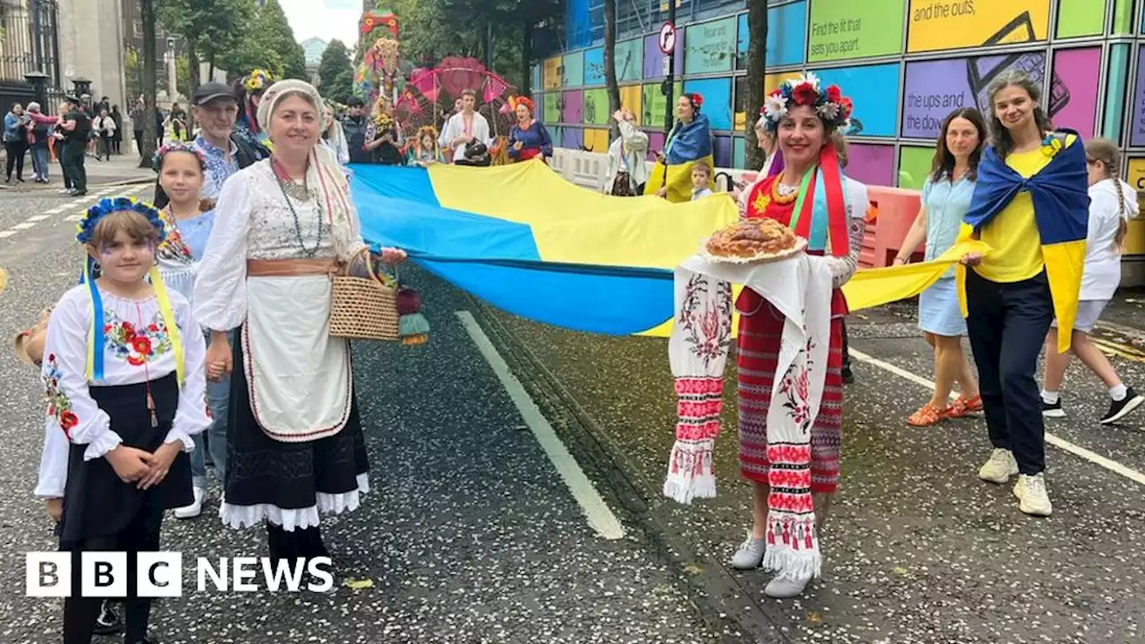 Mela parade brings colour to Belfast city centre