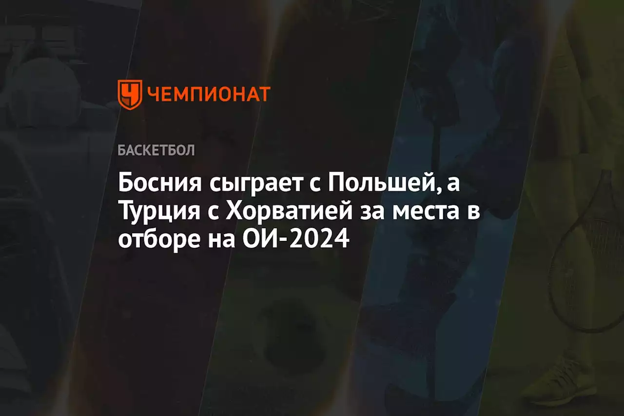 Босния сыграет с Польшей, а Турция с Хорватией за места в отборе на ОИ-2024