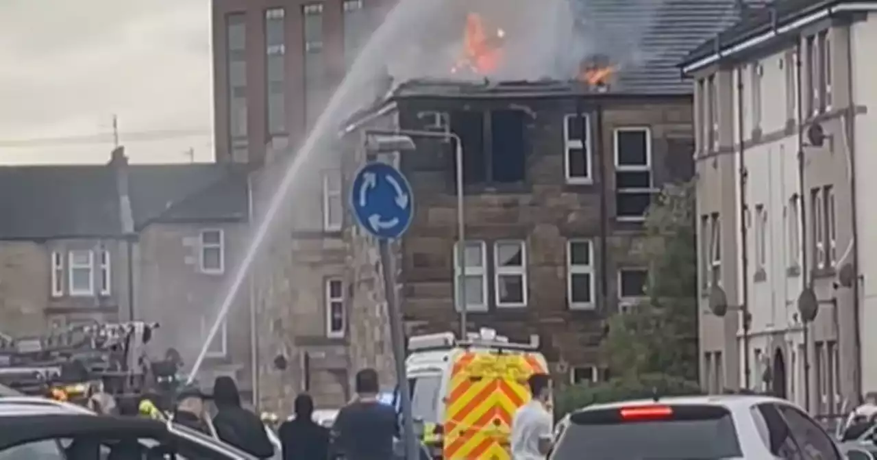 Man dies after horror fire rips through flat in Paisley as cops launch probe