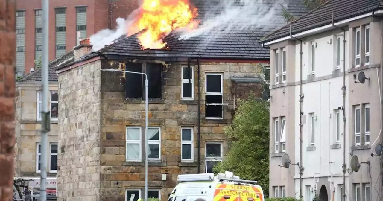 Tragedy as man dies in Paisley flats fire horror