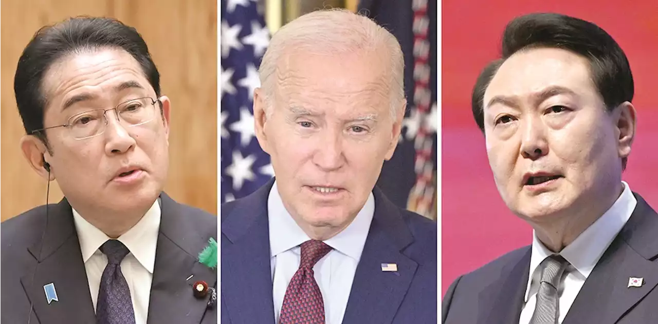 Biden to ramp up three-way Japan, S Korea ties