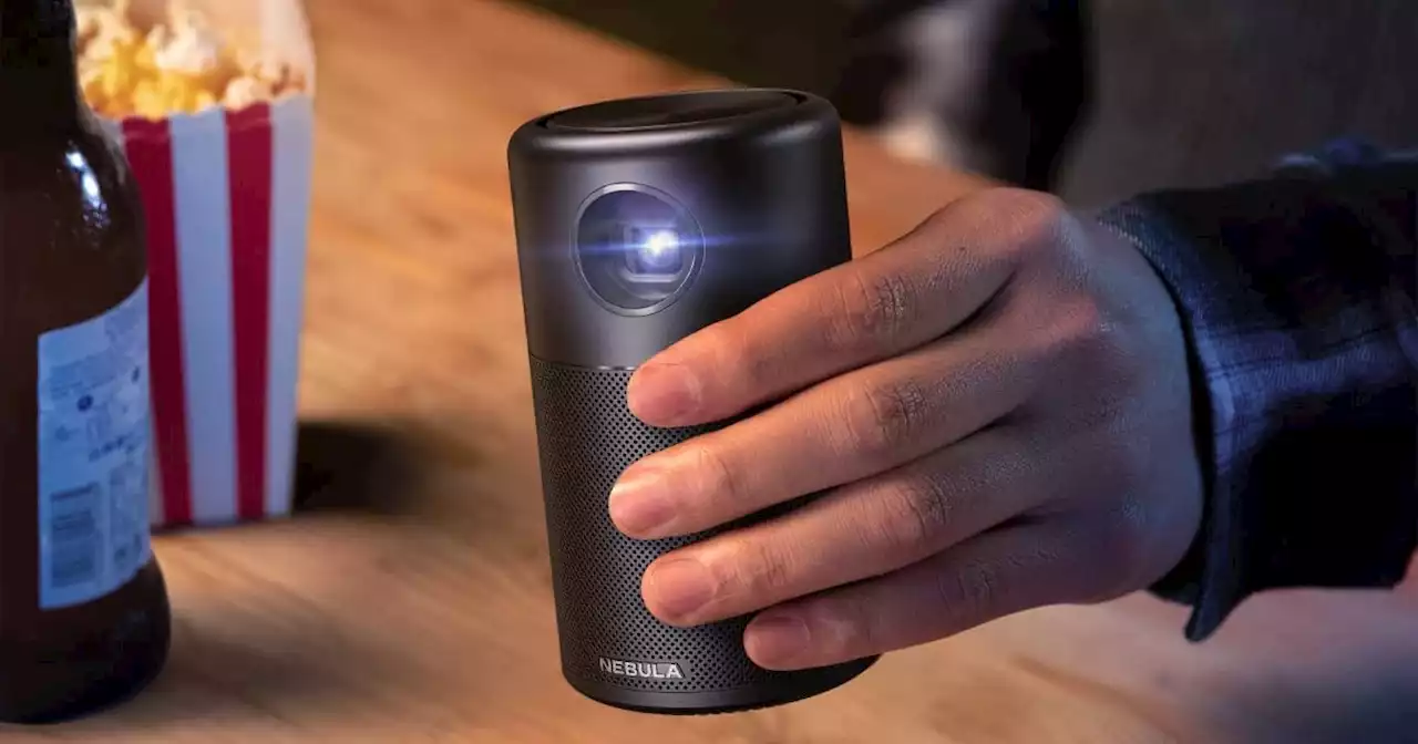 This Gatorade-sized 100-inch portable projector is $240 today