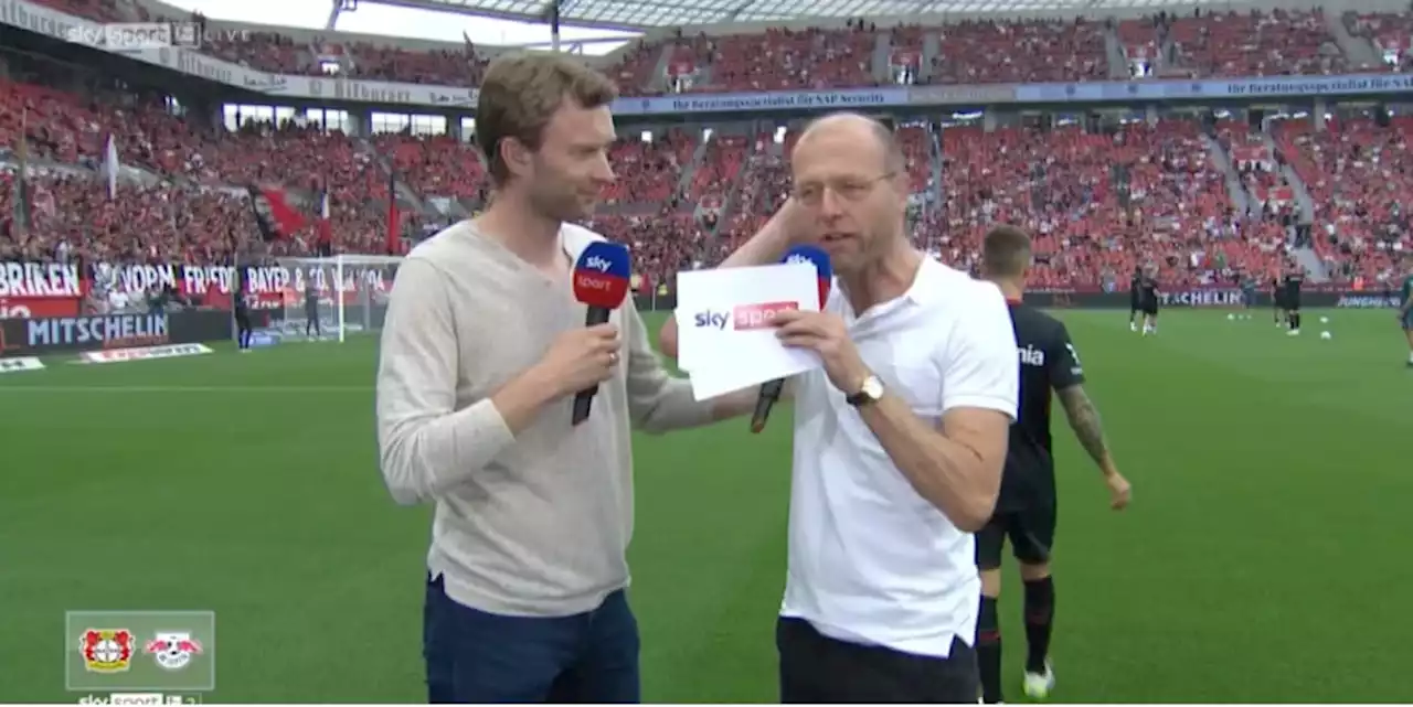 Sky-Reporter rasselt vor Anpfiff mit Leverkusen-Spieler zusammen