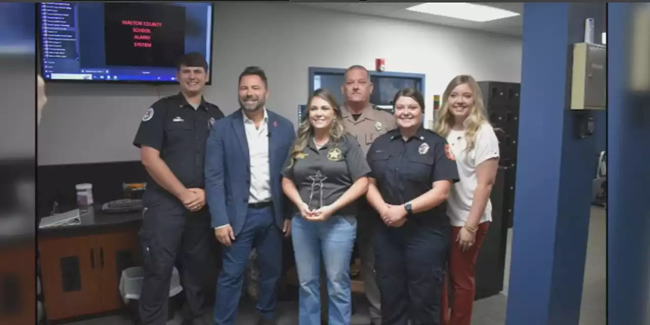 Walton County Communication Training Officer honored for using technology to help save caller’s husband.