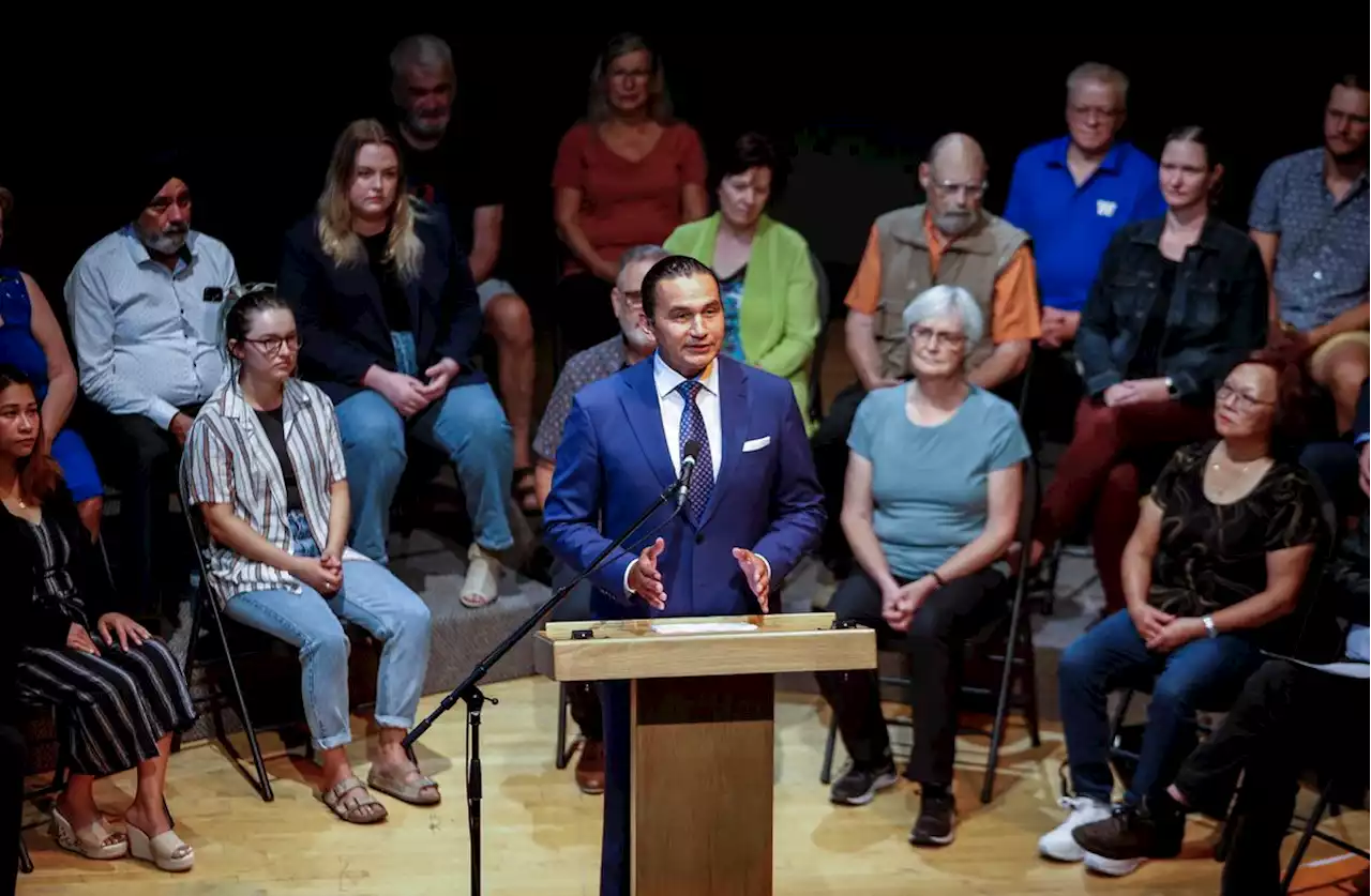 Wab Kinew, the NDP leader vying to be Manitoba’s next premier, addresses his own difficult history