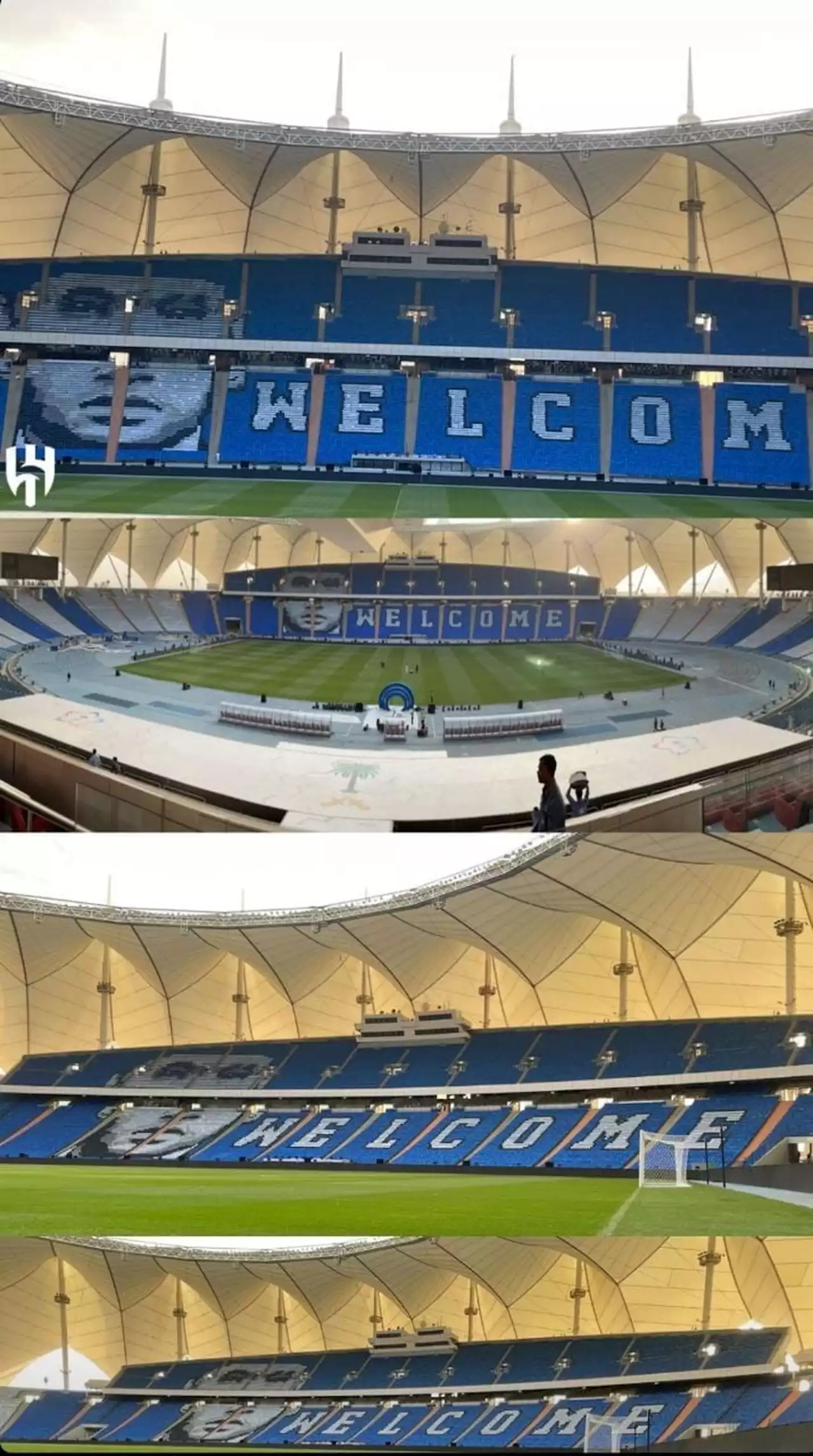 Al Hilal prepara mosaico especial no estádio para a apresentação de Neymar; veja