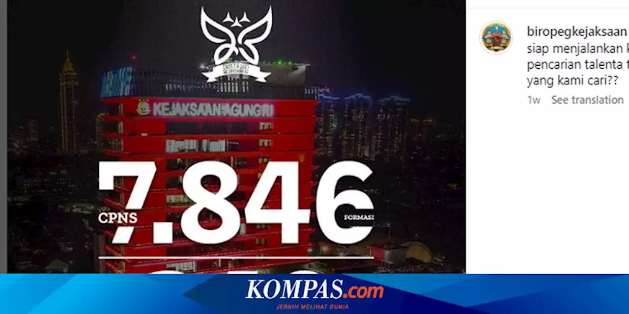 CPNS Kejaksaan 2023, Perincian Syarat Pendidikan dan Formasinya