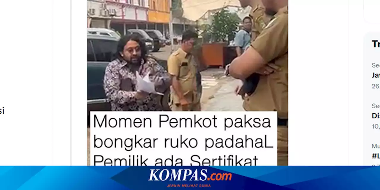 Ramai soal Pemkot Tangerang Bongkar Paksa Ruko Warga, Apa Alasannya?