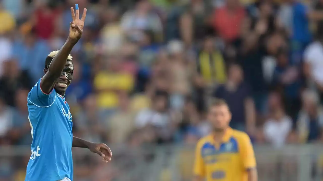 Buona la prima del Napoli, 3-1 al Frosinone con doppietta di Osimhen