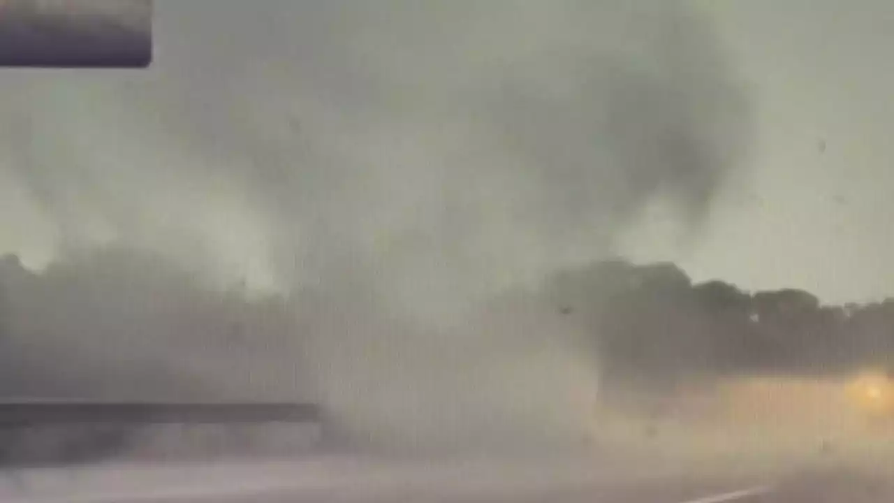 US: Moment powerful tornado hits Rhode Island highway in southern Massachusetts