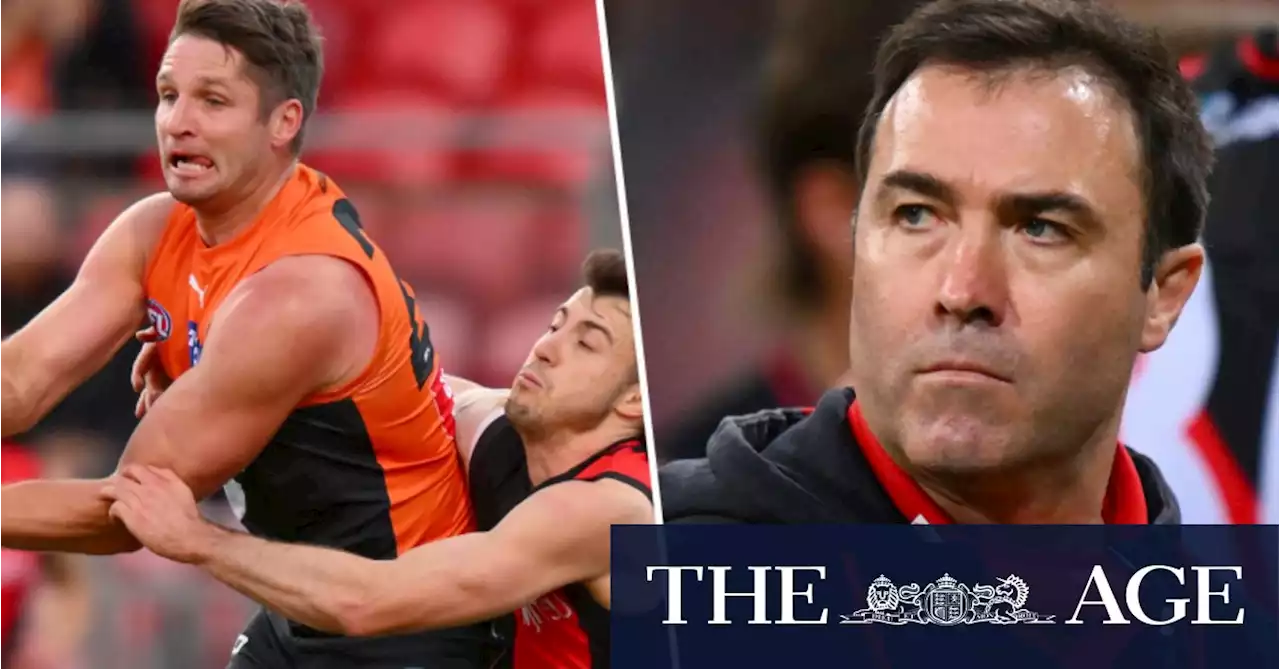 Giant rout: Essendon crash and burn in 126-point defeat