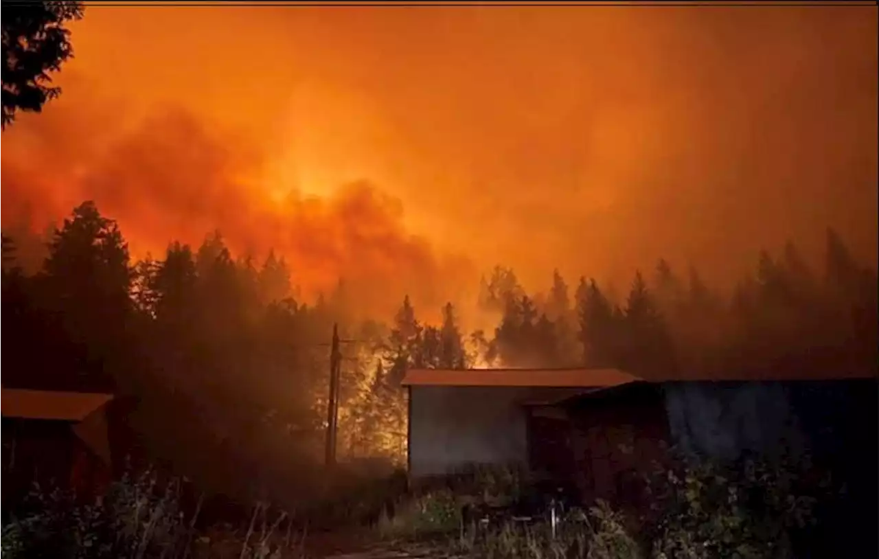 Structures destroyed by wildfire in Shuswap Lake, but damage unclear