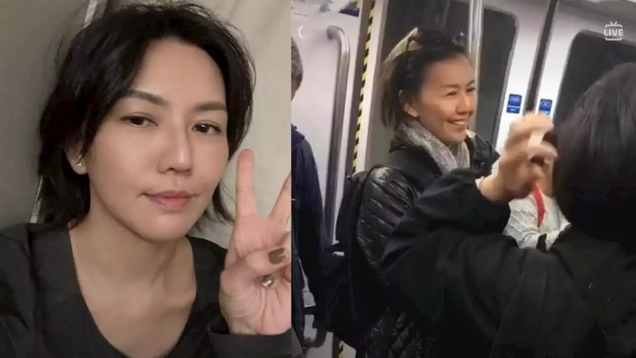 Stefanie Sun spotted on train in China chatting with anyone who recognised her