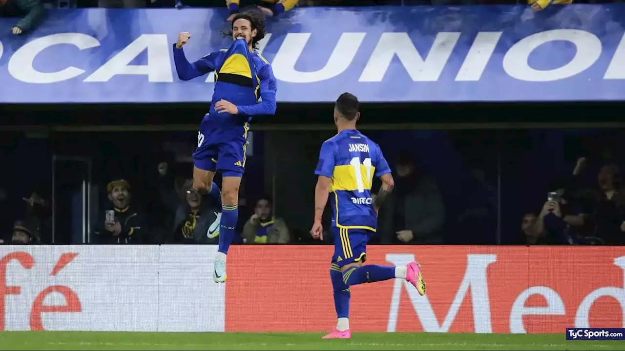 (VIDEO) CAVANI marcó su primer gol en BOCA y desató la LOCURA de LA BOMBONERA