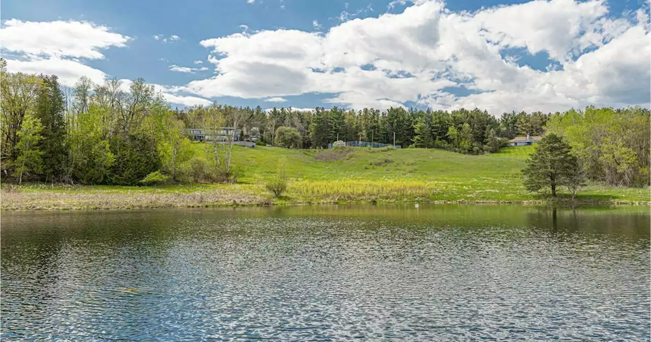 This $12.5 million farm outside Toronto has an 1850s settlers cabin and its own pond