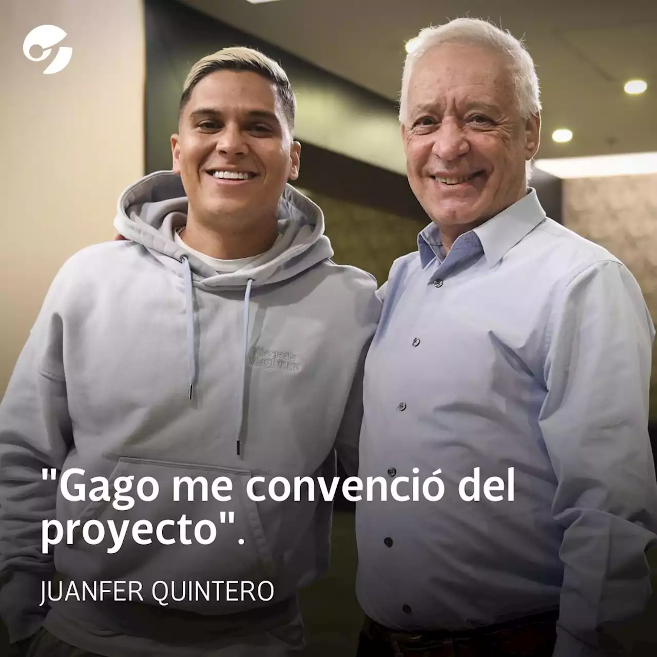 Juanfer Quintero llegó a la Argentina para firmar en Racing: 'Me convenció el proyecto del club'