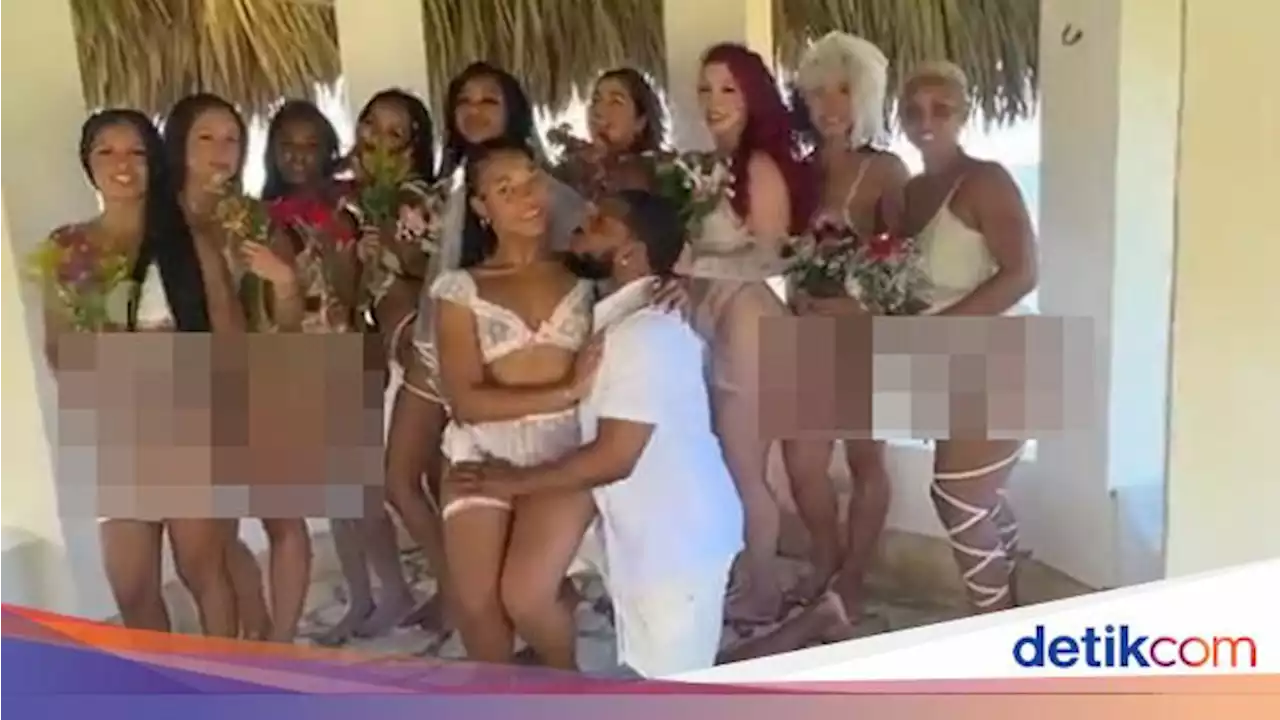 Viral Pria Menikahi 10 Wanita Sekaligus, Prosesi di Pantai Pakai Lingerie