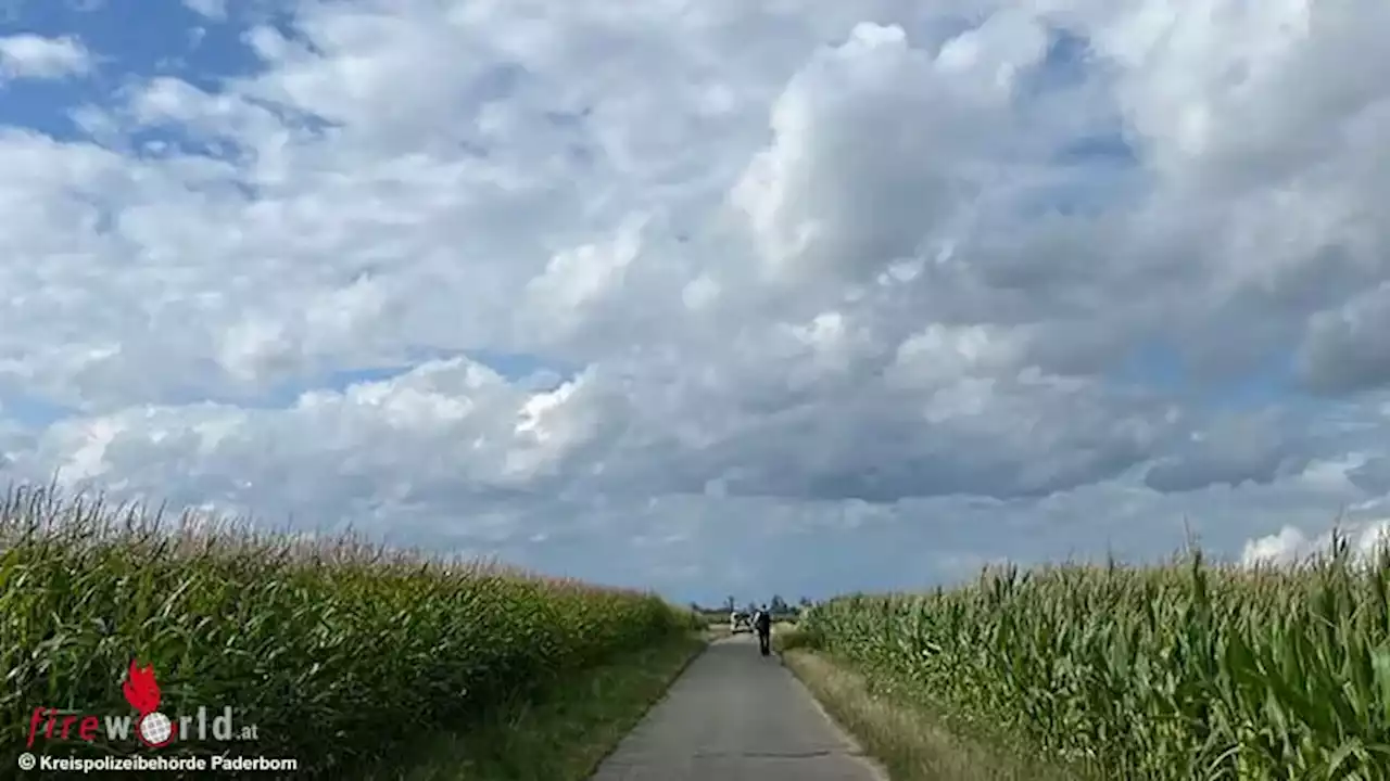 D: Fahrraddieb mit Hilfe von Feuerwehrdrohne im Maisfeld gestellt