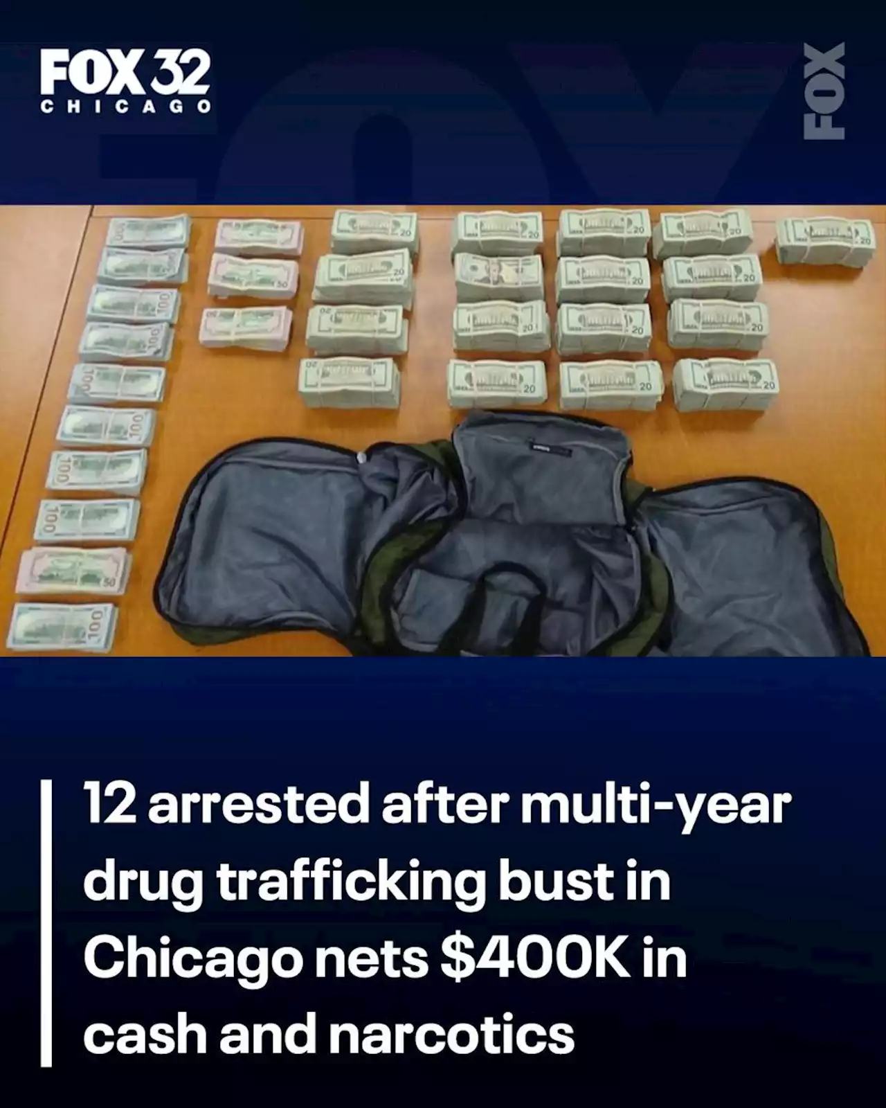 12 arrested after multi-year drug trafficking bust in Chicago nets $400K in cash and narcotics