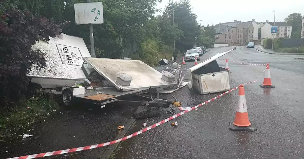 Glasgow mum's food truck destroyed after van smashes into it leaving her devastated