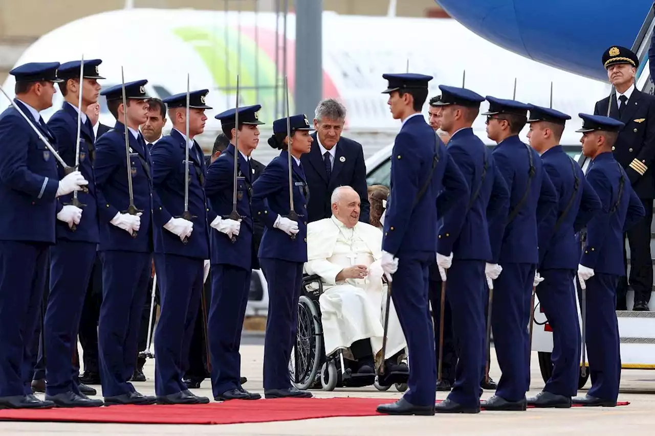 Pope Francis arrives in Portugal to preside over World Youth Day